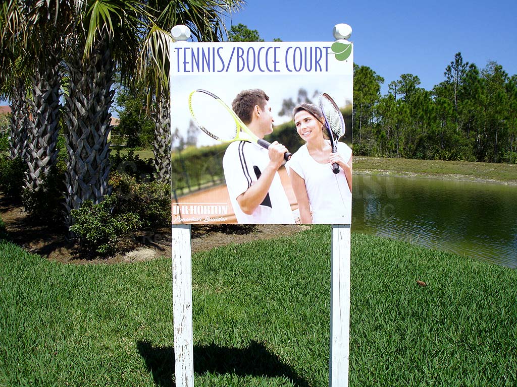 Lindsford Tennis Courts and Bocce Ball Signage